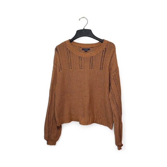 American Eagle Knit Sweater Light Brown Size M - Picture 1 of 14